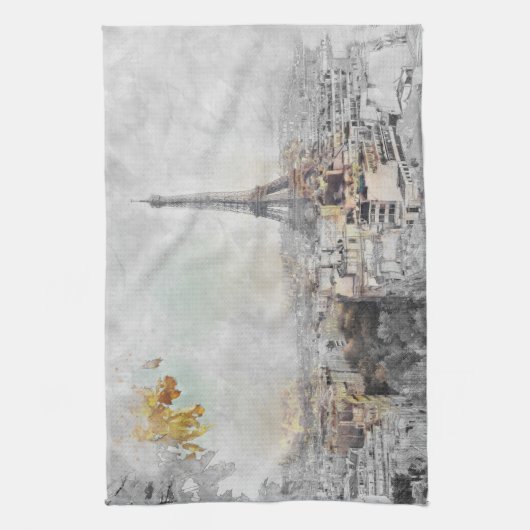 Eiffeltoren. Parijs, Frankrijk Theedoek (Verticaal)