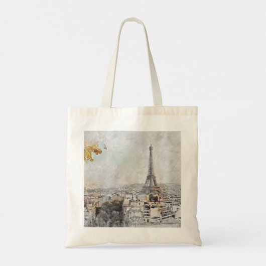 Eiffeltoren. Parijs, Frankrijk Tote Bag (Achterkant)