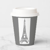 Eiffeltoren Parijs Frans Papieren Bekers (Voorkant)
