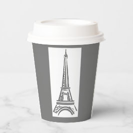 Eiffeltoren Parijs Frans Papieren Bekers