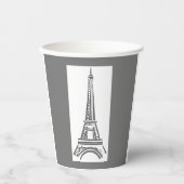 Eiffeltoren Parijs Frans Papieren Bekers (Voorkant)