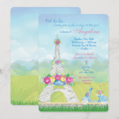 Eiffeltoren Parijs, Frans thema feestje Kaart (Voorkant / Achterkant)