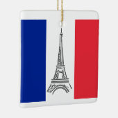 Eiffeltoren Parijs Frans Thema Kerst Ornament (Rechts)