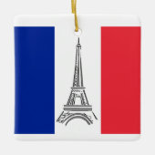 Eiffeltoren Parijs Frans Thema Kerst Ornament (Voorkant)