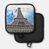 Eiffeltoren Parijs Goede reis Reis Memento Pannenlap (Voorkant / Achterkant)