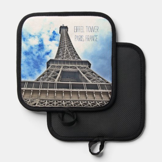 Eiffeltoren Parijs Goede reis Reis Memento Pannenlap (Voorkant / Achterkant)