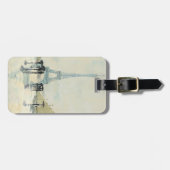 Eiffeltoren | Parijs in de regen Bagagelabel (Voorkant horizontaal)