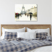 Eiffeltoren | Parijs in de Regering Canvas Afdruk (Insitu (Slaapkamer))