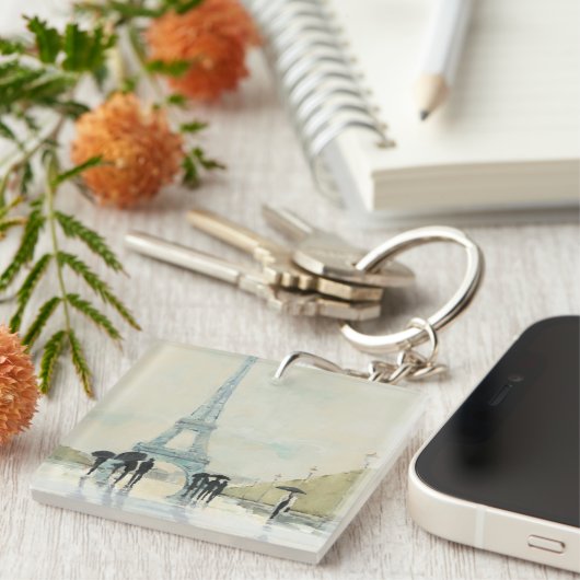 Eiffeltoren | Parijs in de Regering Sleutelhanger (Voorkant Rechts)