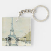 Eiffeltoren | Parijs in de Regering Sleutelhanger (Achterkant)