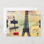 Eiffeltoren Parijs Inspirerend Briefkaart (Voorkant / Achterkant)