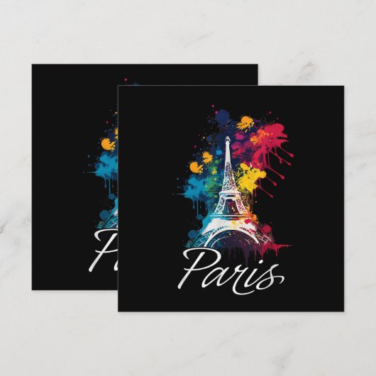 Eiffeltoren Parijs Meisjes Reizen Vakantie Frankri Kaart (Voorkant / Achterkant)