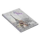 Eiffeltoren Parijs Notitieboek – Vintage Travel (Rechterzijde)