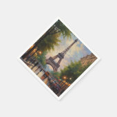Eiffeltoren Parijs Reis Vintage Retro Kunst Servet (Hoek)