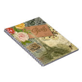 Eiffeltoren Parijs Reiscollage Notitieboek (Rechterzijde)