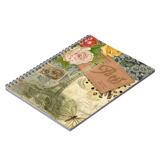  Eiffeltoren Parijs Reiscollage Notitieboek (Linkerzijde)