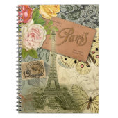  Eiffeltoren Parijs Reiscollage Notitieboek (Voorkant)