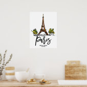 eiffeltoren parijs ROMANTIC COUPLE Poster (Keuken)