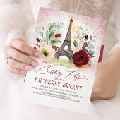 Eiffeltoren  Parijs Roos Gold Birthday Kaart