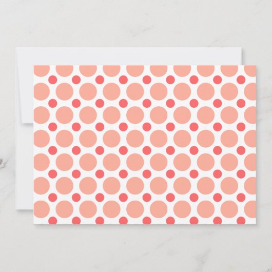 Eiffeltoren, Parijs, roze & koraal Polka Dots Kaart (Achterkant)