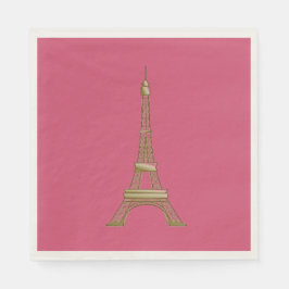 Eiffeltoren Parijs Theme Party Paper Napkins Servetten