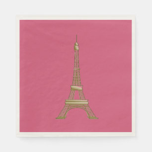 Eiffeltoren Parijs Theme Party Paper Napkins Servetten