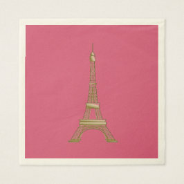 Eiffeltoren Parijs Theme Party Paper Napkins Servetten