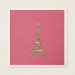 Eiffeltoren Parijs Theme Party Paper Napkins Servetten