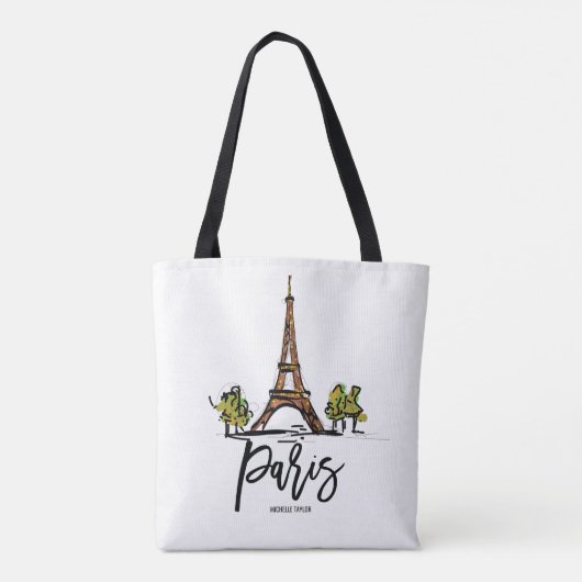 eiffeltoren parijs tote bag (Achterkant)
