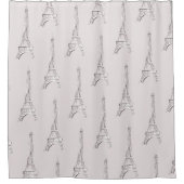 Eiffeltoren Parijs Waterverf douche Douchegordijn (Voorkant)