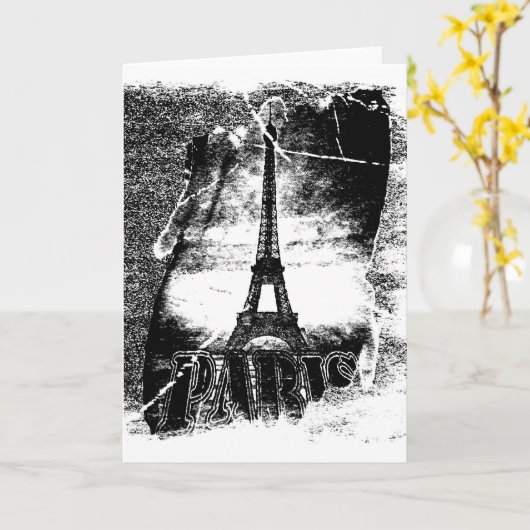  Eiffeltoren Parijs - Wenskaart Kaart (Gele Bloem)