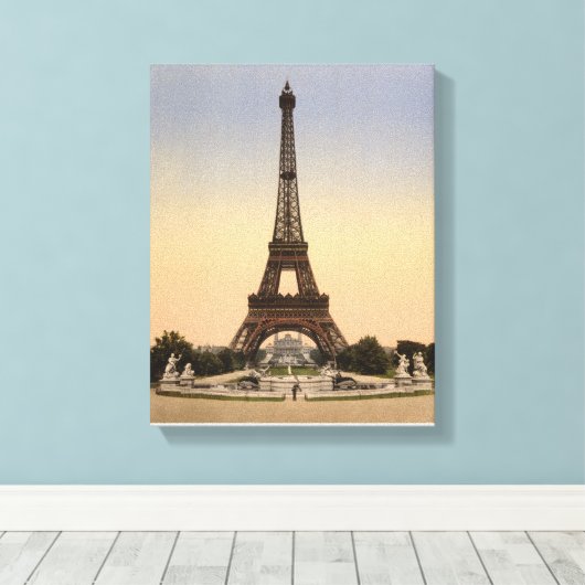 Eiffeltoren Parijs, wereldtentoonstelling 1900 Canvas Afdruk (Insitu (Houten vloer))