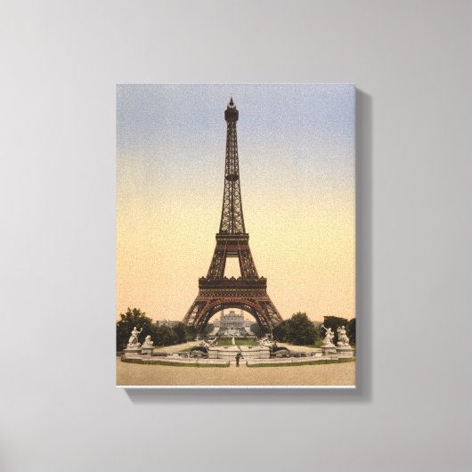 Eiffeltoren Parijs, wereldtentoonstelling 1900 Canvas Afdruk (Voorkant)