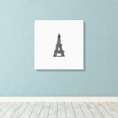 Eiffeltoren Parijse Explorer Canvas Afdruk (Insitu (Houten vloer))