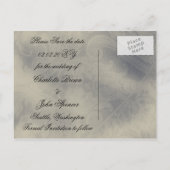 Eiffeltoren Parijse Franse bruiloft Save the Date Aankondigingskaart (Achterkant)