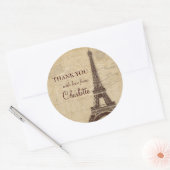Eiffeltoren Parijse Vrijgezellenfeest Dank u Ronde Sticker (Envelop)