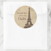 Eiffeltoren Parijse Vrijgezellenfeest Dank u Ronde Sticker (Tas)