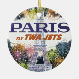  Eiffeltoren Paris Air Travel Keramisch Ornament