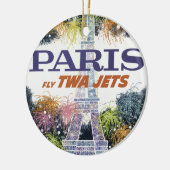  Eiffeltoren Paris Air Travel Keramisch Ornament (Links)