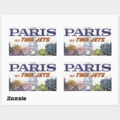 Eiffeltoren Paris Air Travel Rechthoekige Sticker (Vel)