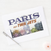 Eiffeltoren Paris Air Travel Rechthoekige Sticker (Envelop)