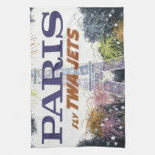 Eiffeltoren Paris Air Travel Theedoek (Verticaal)