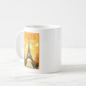 Eiffeltoren Paris Art Deco Koffiemok (Voorkant links)