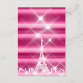 Eiffeltoren Paris Bridal Sweet 16th Diamond Pink Kaart