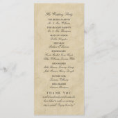 Eiffeltoren Paris Bruiloft Programmakaart (Achterkant)