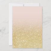Eiffeltoren Paris chic gold glitter roze bruiloft Kaart (Achterkant)