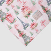 Eiffeltoren, Paris chique Franse roze kerst Tissuepapier (Detail)