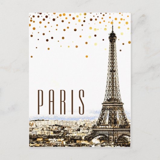 Eiffeltoren Paris City Rustiek  Uitzicht Briefkaart (Voorkant)