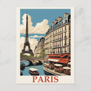 Eiffeltoren Paris Frankrijk Seine Cafe Briefkaart
