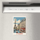  Eiffeltoren Paris Frankrijk Seine Cafe Magneet (Insitu (Vaatwasser))